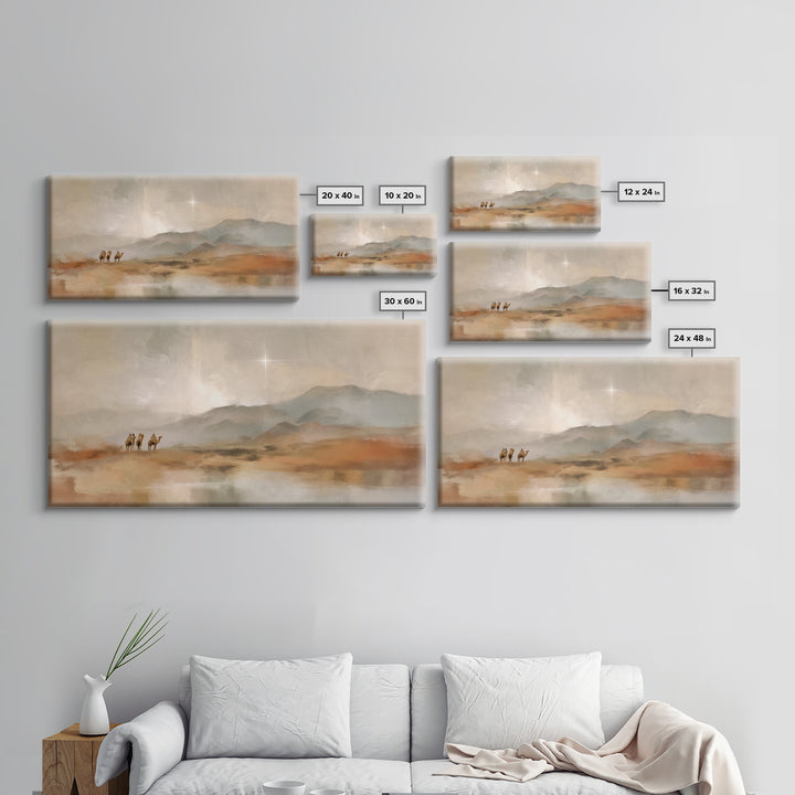 Star of Bethlehem – Framed Canvas Print – Christmas Art – Christian Art Canvas – Christian Wall Art – Christian Christmas Art – Jesus Paint