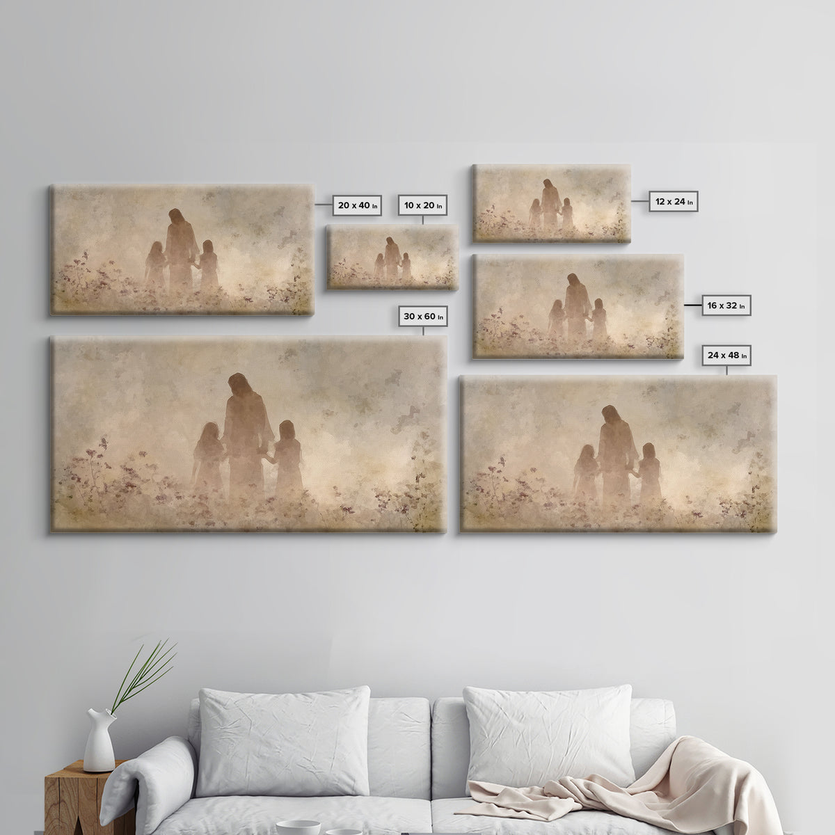Children of Grace | Framed Canvas Print | Christian Art Canvas | Christian Wall Art | Jesus Painting | Christian Art | Christian Decor