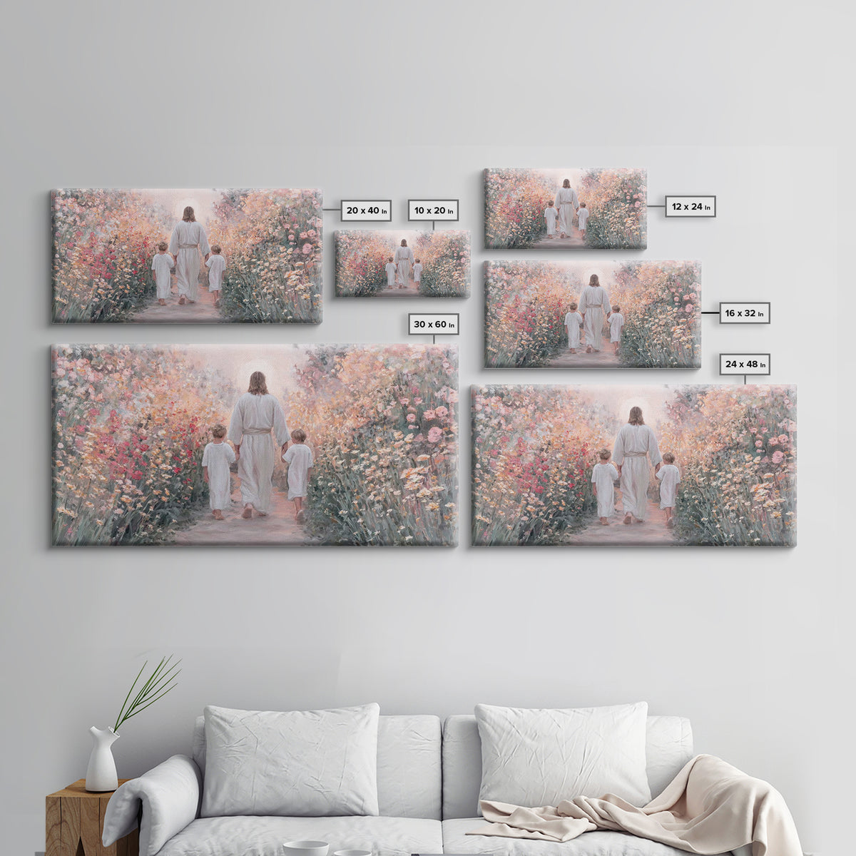 Fields of Mercy | Framed Canvas Print | Christian Art Canvas | Christian Wall Art | Christian Art | Jesus Painting | Christian Decor