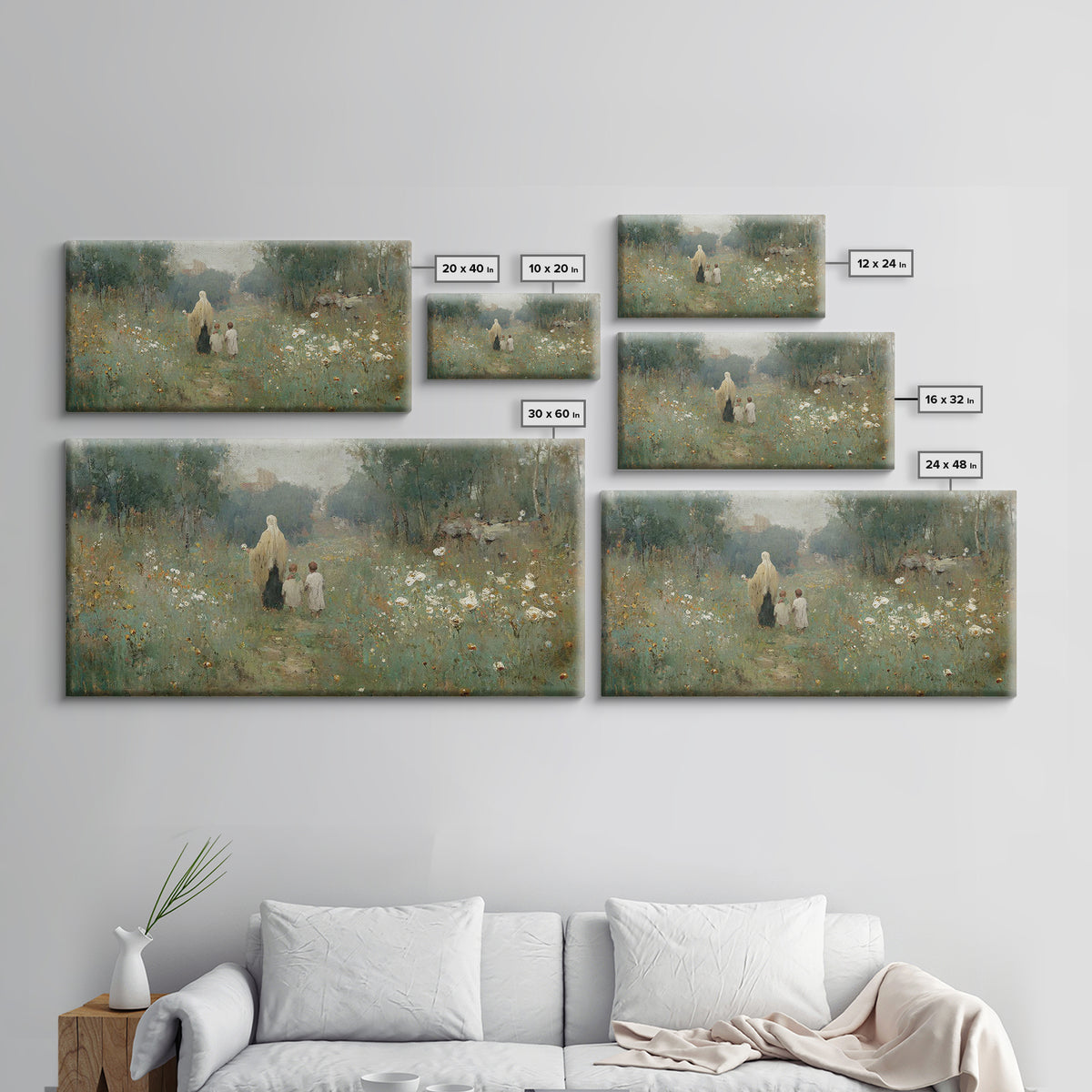Field of His Peace | Framed Canvas Print | Christian Art Canvas | Christian Art | Jesus Painting | Christian Wall Art | Christian Decor