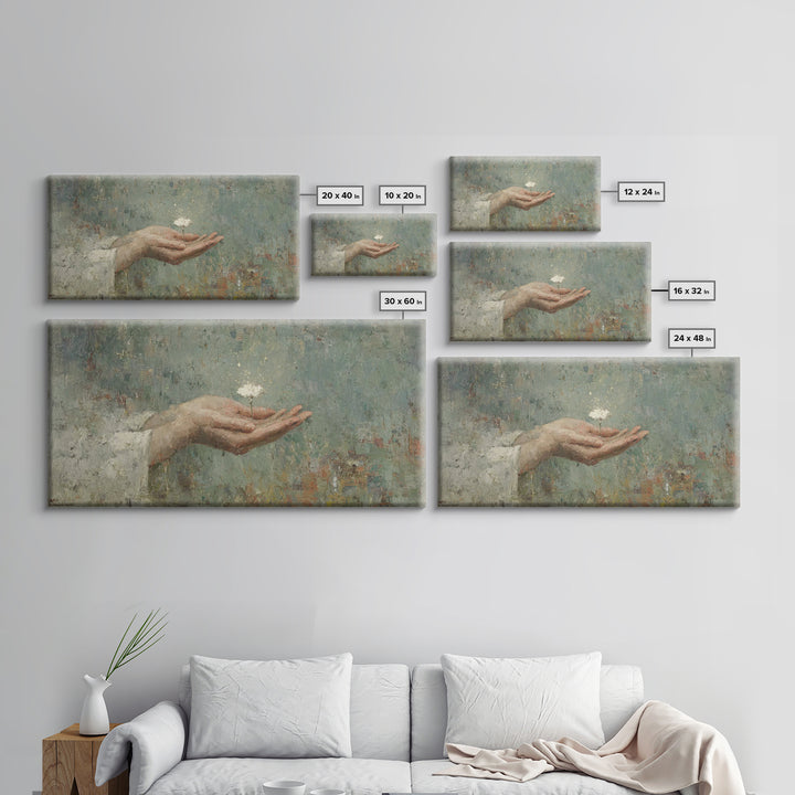 Bloom of Hope, Framed Canvas Print, Christian Art Canvas, Christian Painting, Christian Wall Art, Christian Art, Jesus Art Print