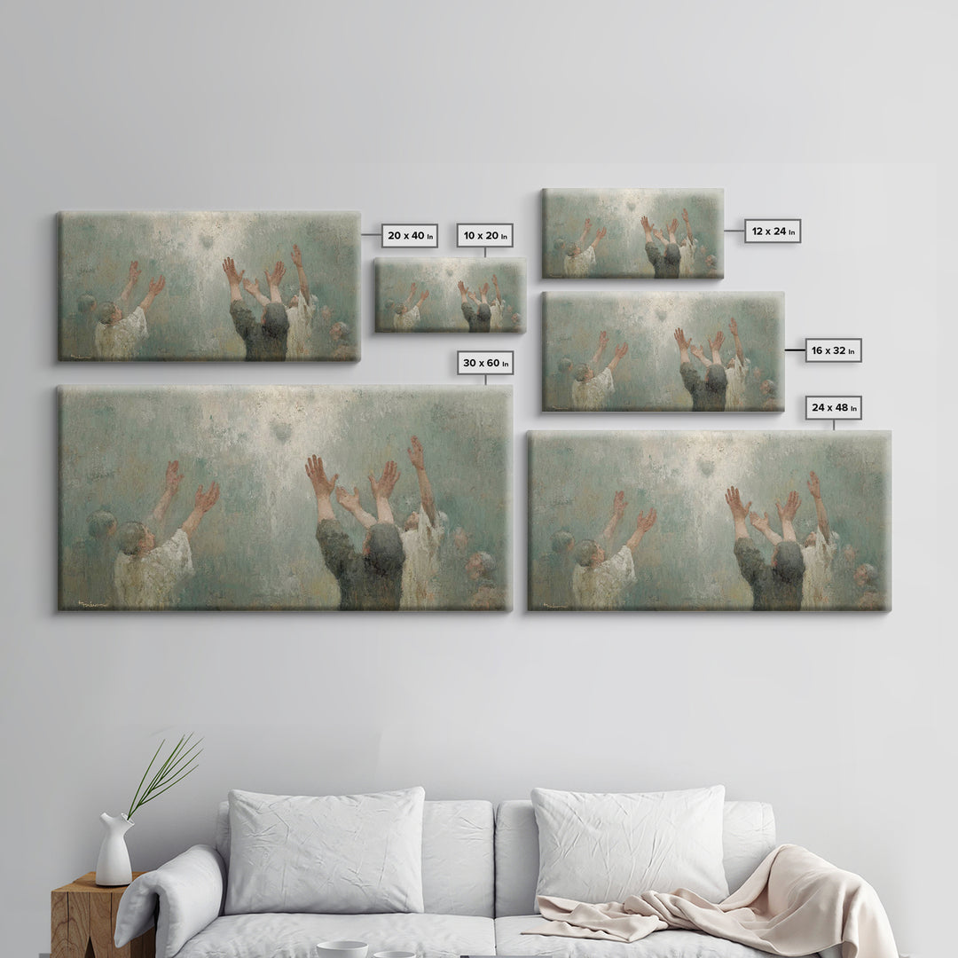 Heavenward Praise – Framed Canvas Print – Christian Wall Art – Christian Art Canvas – Jesus Painting – Christian Christmas Art