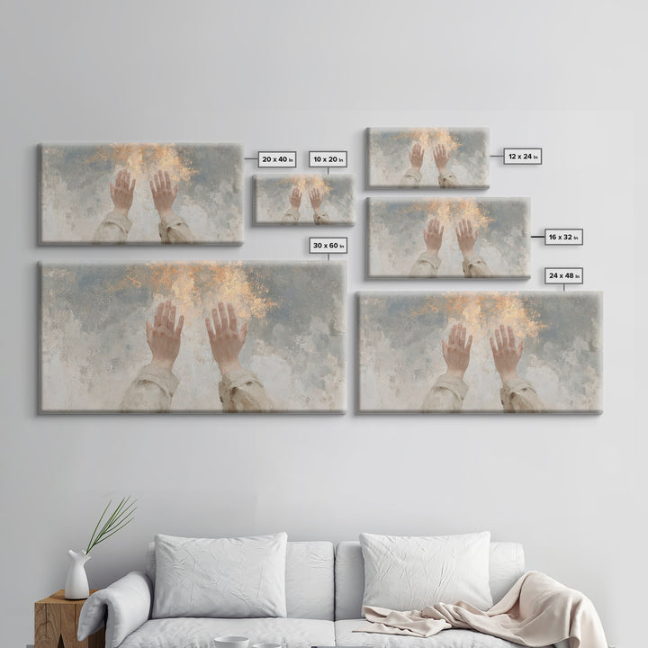 Holy Ember – Framed Canvas Print – Christian Art Canvas – Christian Art Print – Vintage Christian Art – Christmas Art Framed