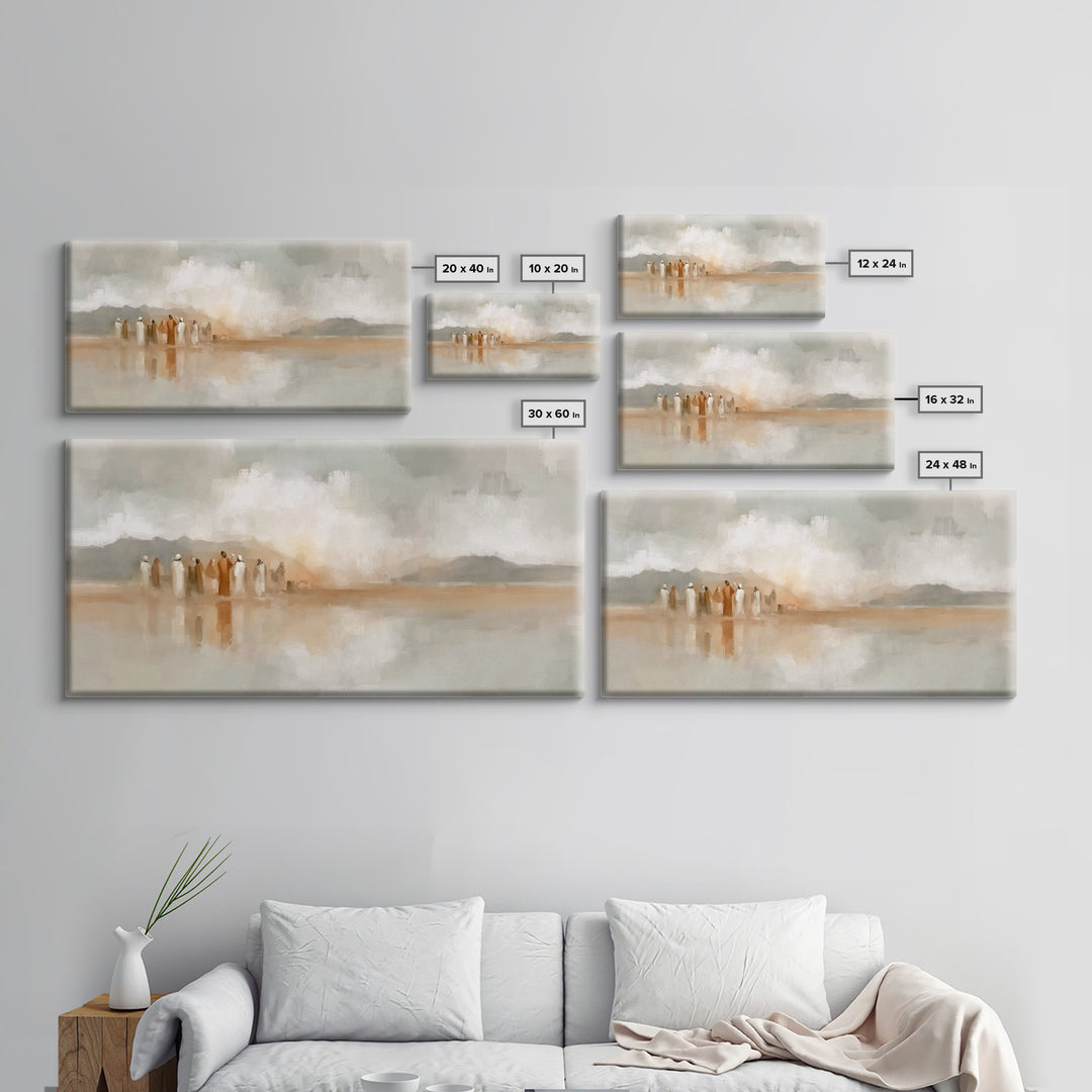 Quiet Disciples, Framed Canvas Print, Christian Wall Art, Abstract Christian Art, Christian Art Canvas, Subtle Christian Art, Christian Art