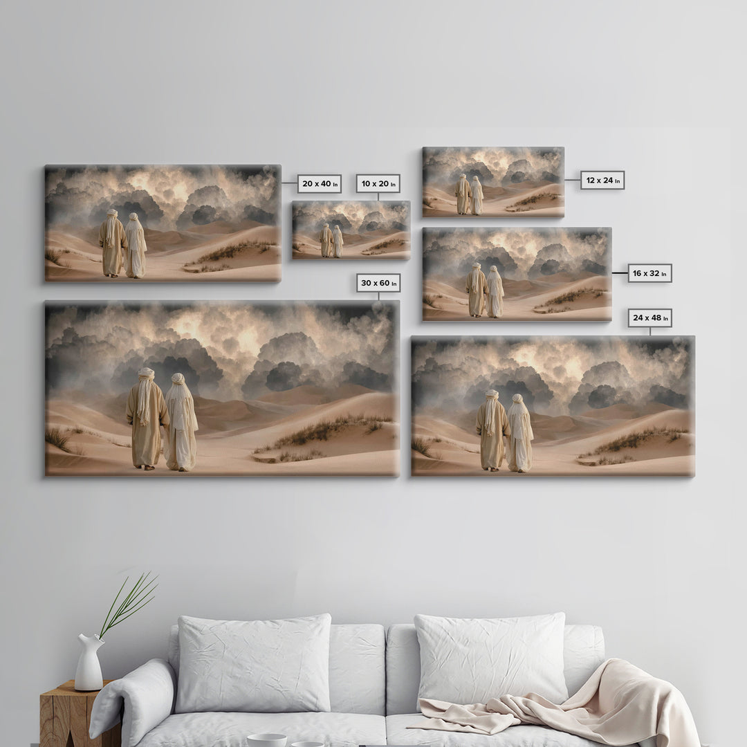 Desert Journey | Framed Canvas Print | Christian Wall Art | Christian Art Canvas | Moody Christian Art | Christian Painting | Christian Dec