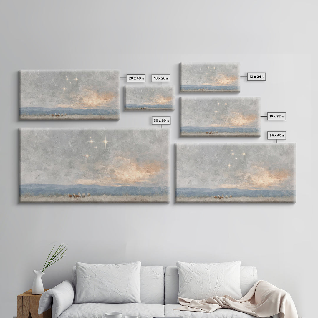 Holy Manger Light – Framed Canvas Print – Christian Wall Art – Christian Art Canvas – Christmas Art – Christian Decor