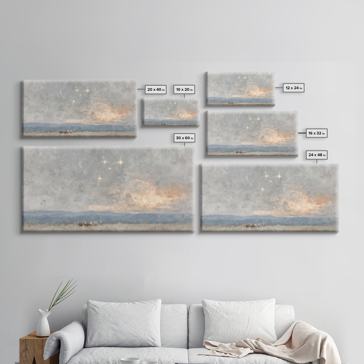 Holy Manger Light – Framed Canvas Print – Christian Wall Art – Christian Art Canvas – Christmas Art – Christian Decor