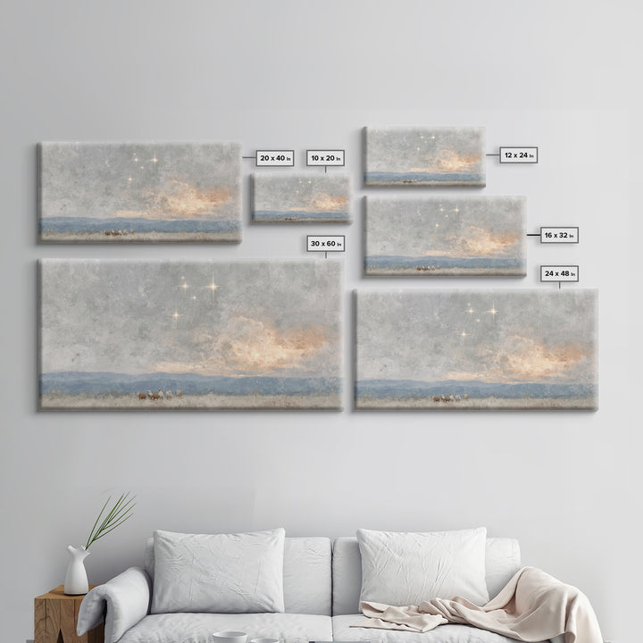 Holy Manger Light – Framed Canvas Print – Christian Wall Art – Christian Art Canvas – Christmas Art – Christian Decor