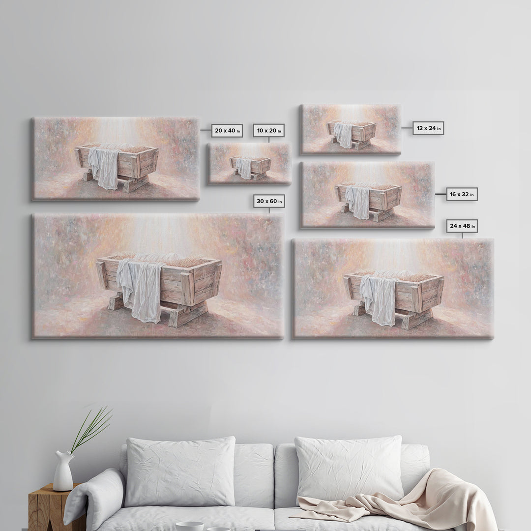 Night Of Glory – Framed Canvas Print – Christian Art Canvas – Christian Christmas Art – Christmas Wall Art – Christian Gift