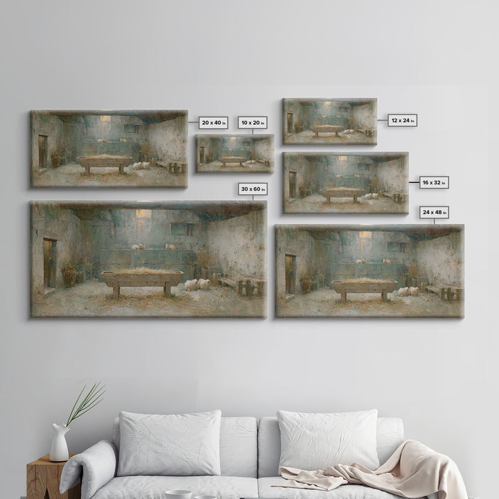 Radiant Cradle Hope | Framed Canvas Print | Christian Wall Art | Christian Christmas Art | Christmas Wall Art | Christian Gift