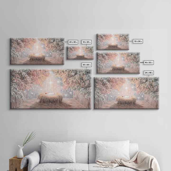 Heaven’s Tender Gift – Framed Canvas Print – Christian Wall Art – Christian Christmas Art – Christmas Art – Christian Art Canvas