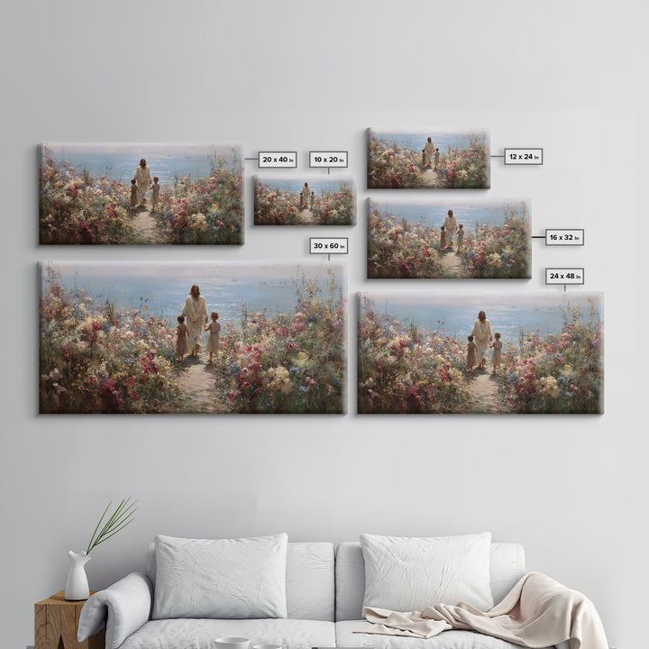 Garden Of His Love | Framed Canvas Print | Jesus Painting | Christian Wall Art | Christian Art Canvas | Christian Art