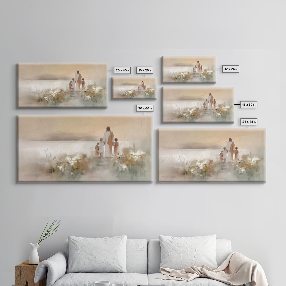 Horizon Of Grace – Framed Canvas Print – Christian Wall Art – Jesus Painting – Christian Art Canvas – Subtle Christian Art – Christian Chri