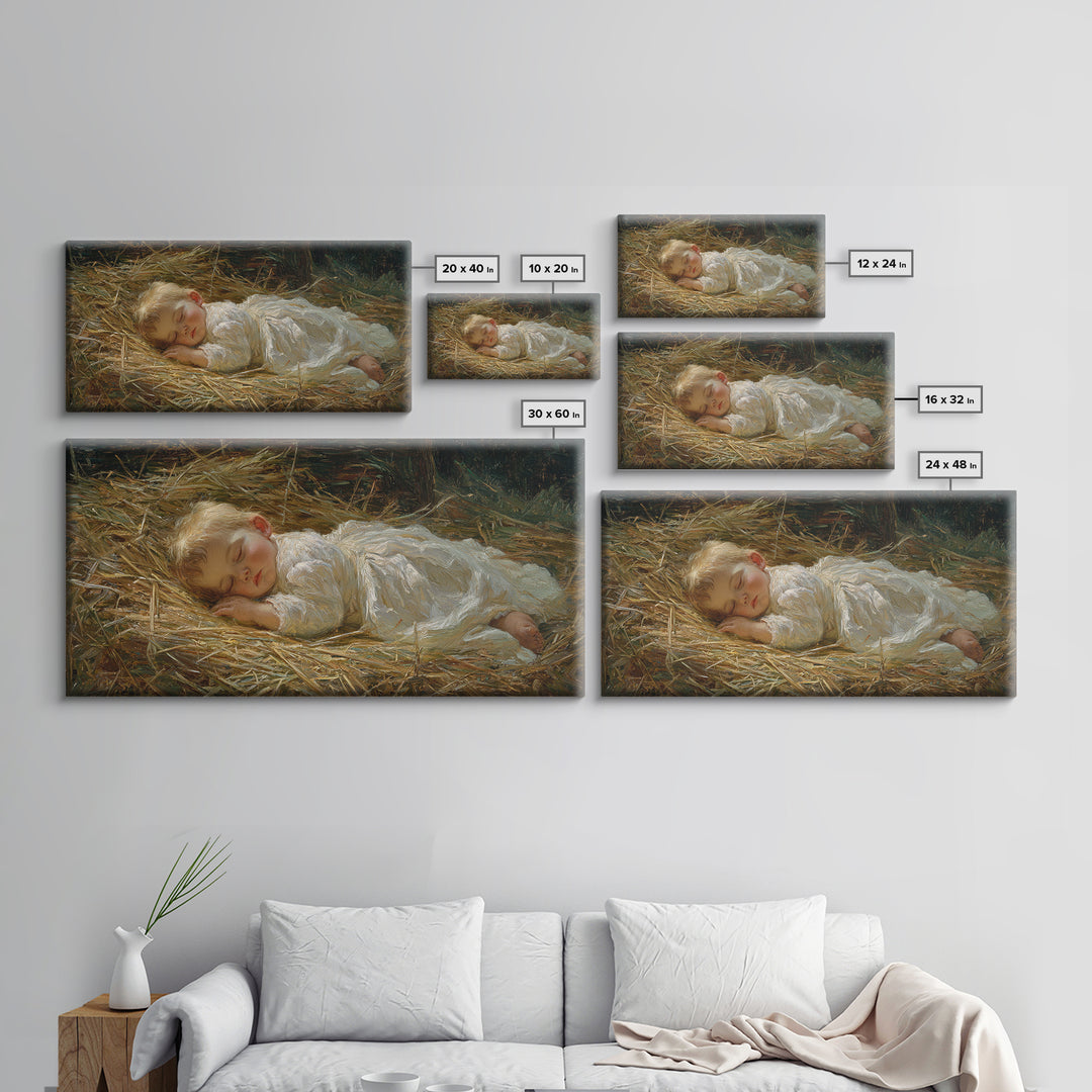 Heavenly Rest – Framed Canvas Print – Christian Christmas Art – Christian Wall Art – Christmas Art Prints – Framed Christmas Art – Christia