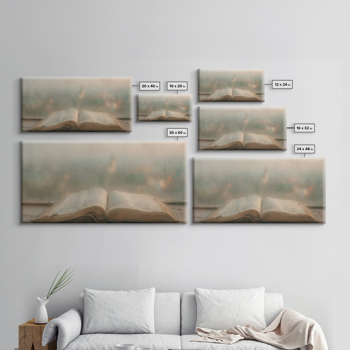 Ancient Pages – Framed Canvas Print – Christian Art Canvas – Christian Wall Art – Vintage Christian Art – Christian Gift – Christian Art Pr