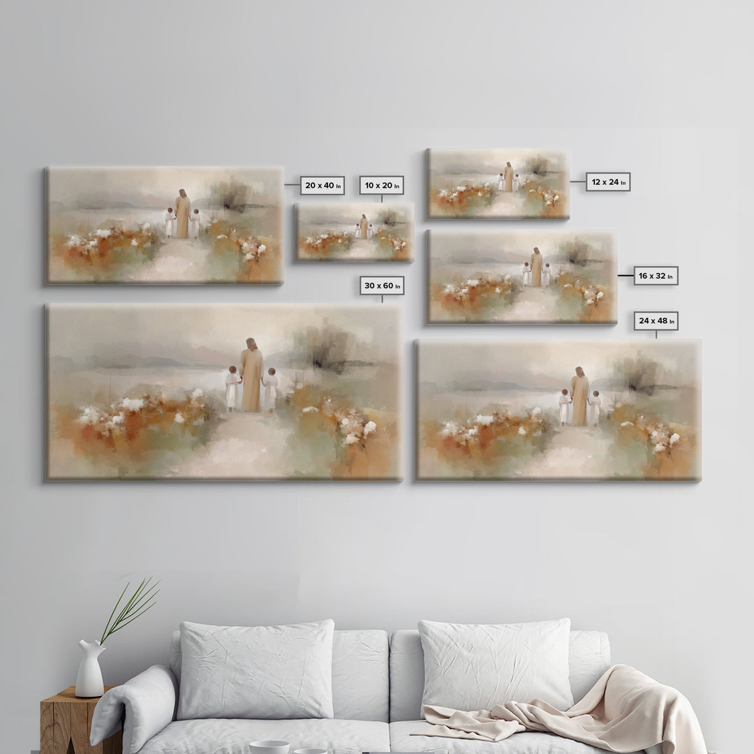 Path Of Grace – Framed Canvas Print – Christian Wall Art – Jesus Painting – Christian Art Canvas – Christian Decor – Modern Christian Art
