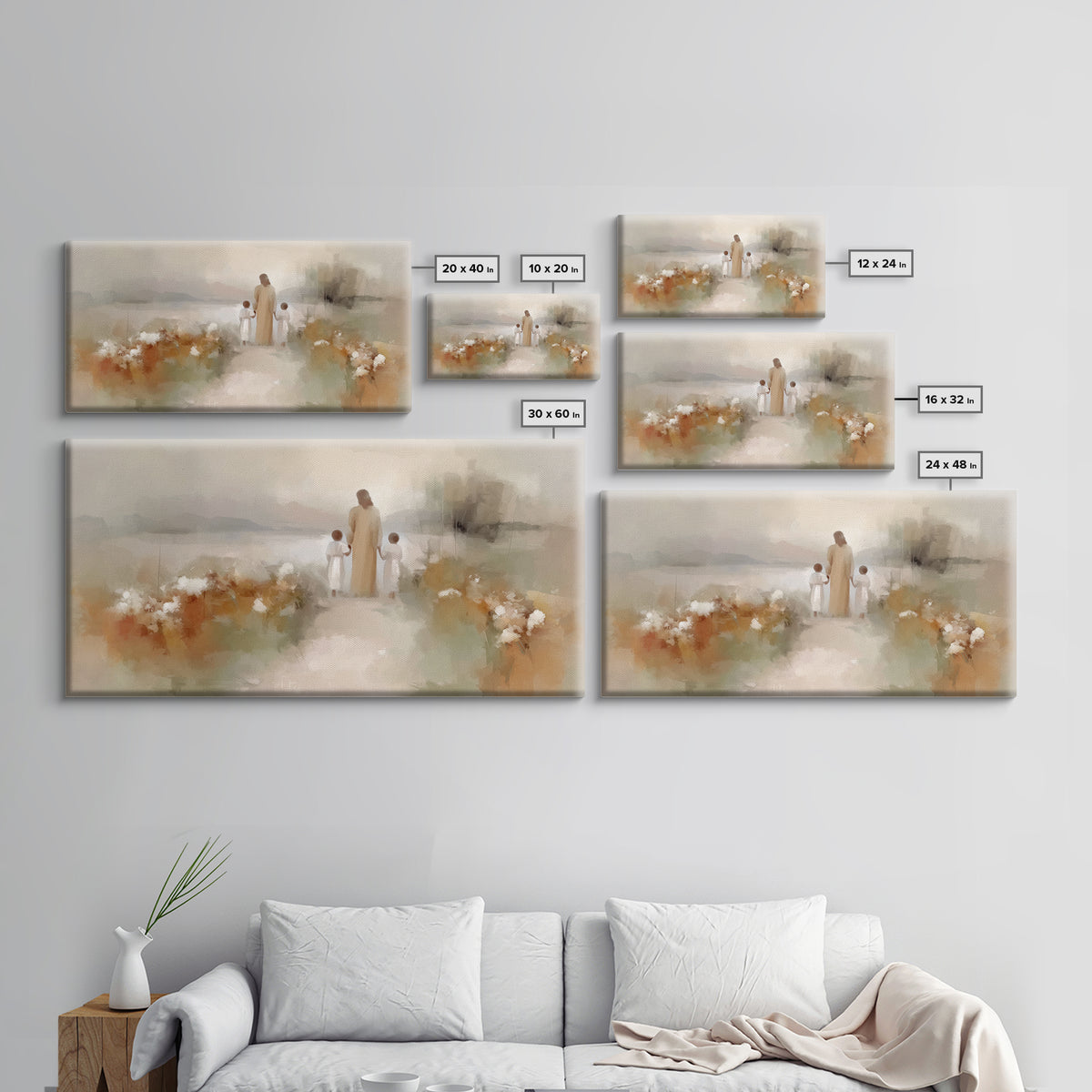 Path Of Grace – Framed Canvas Print – Christian Wall Art – Jesus Painting – Christian Art Canvas – Christian Decor – Modern Christian Art