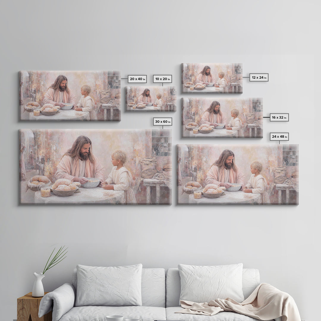 Bread Of Heaven | Framed Canvas Print | Jesus Painting | Christian Art Canvas | Christian Wall Art | Christian Decor | Christian Gift