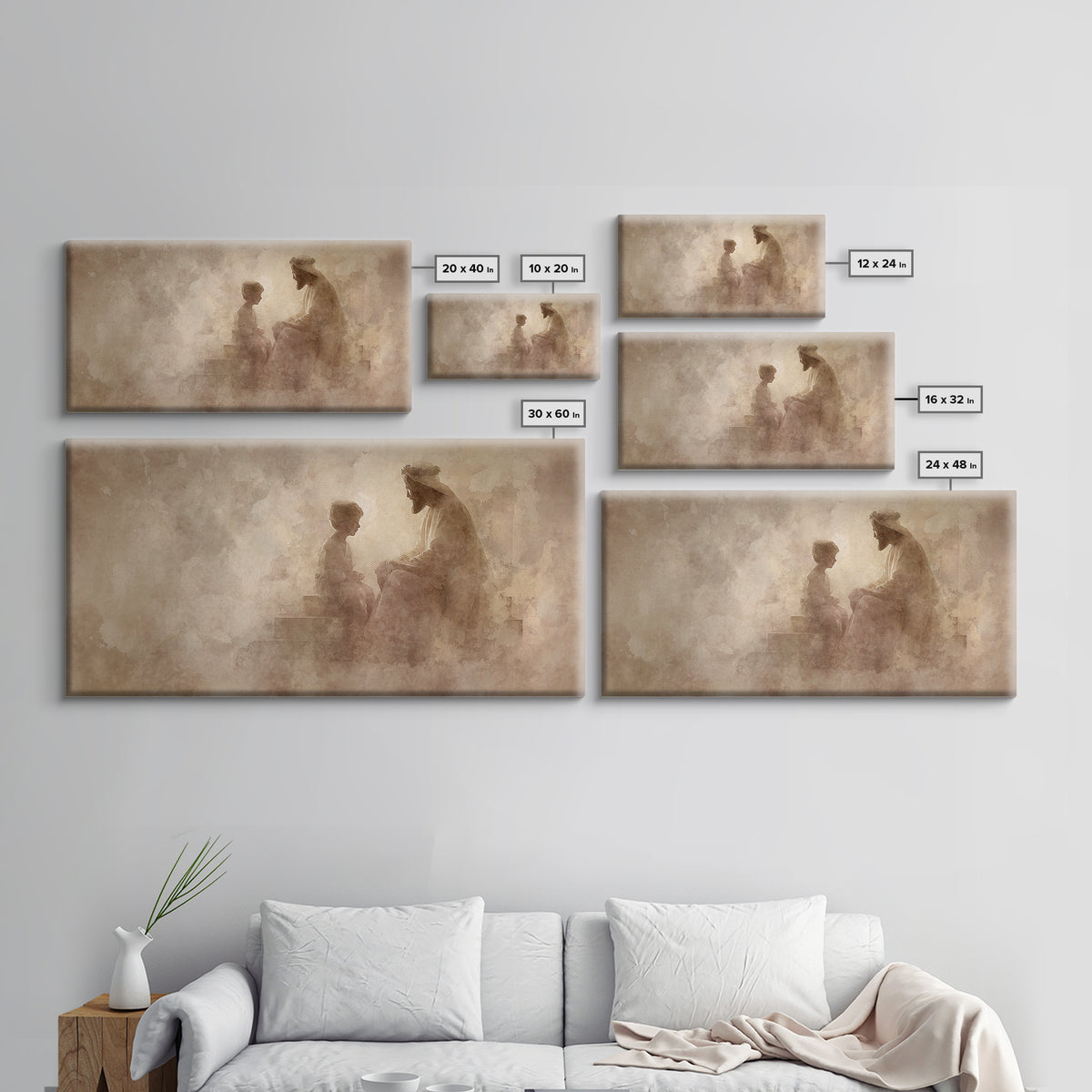 Radiant Salvation – Framed Canvas Print – Christian Wall Art – Christian Art Canvas – Jesus Painting – Christian Decor – Christian Christma