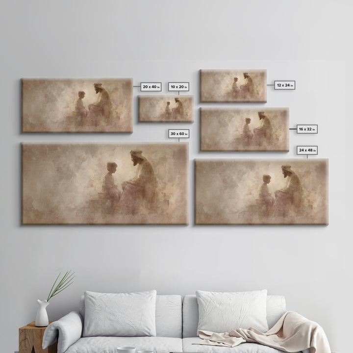 Radiant Salvation – Framed Canvas Print – Christian Wall Art – Christian Art Canvas – Jesus Painting – Christian Decor – Christian Christma