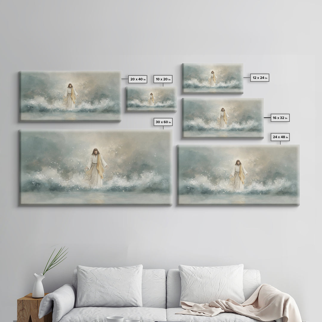 Divine Arrival, Framed Canvas Print, Christian Wall Art, Christian Art Canvas, Jesus Painting, Christian Decor, Christian Christmas Art