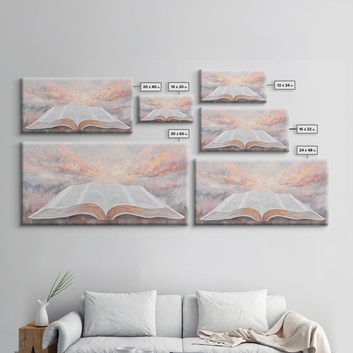 Graceful Word, Framed Canvas Print, Christian Wall Art, Christian Art Canvas, Christian Decor, Subtle Christian Art, Christian Christmas Ar
