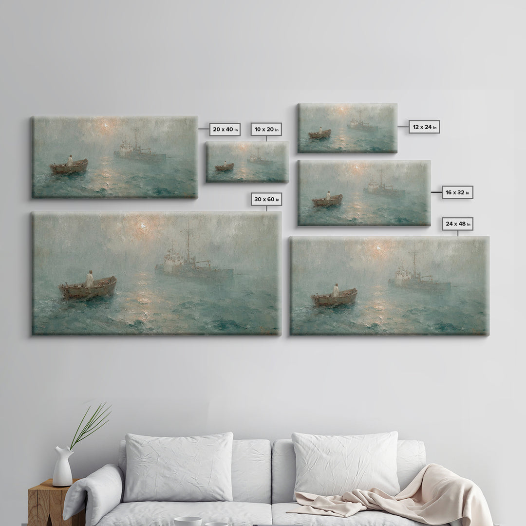 Harbor Of Peace – Framed Canvas Print – Christian Wall Art – Jesus Painting – Christian Art Canvas – Moody Christian Art – Christian Decor