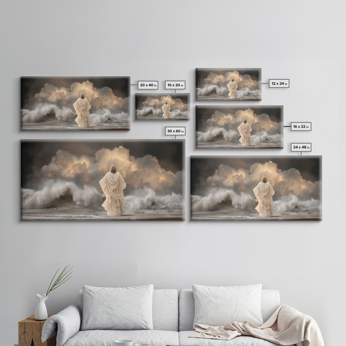 Dawn Of Mercy – Framed Canvas Print – Jesus Art Print – Christian Wall Art – Modern Christian Art – Christmas Art – Christian Gift Ideas