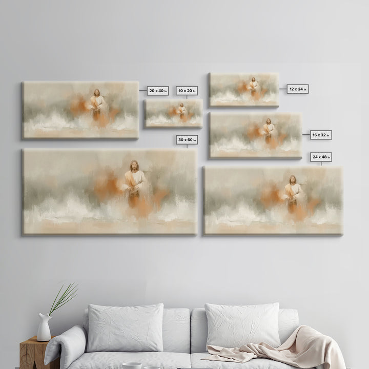 Still Waters Grace – Framed Canvas Print – Christian Art Canvas – Abstract Christian Art – Jesus Painting – Subtle Christian Art – Christia