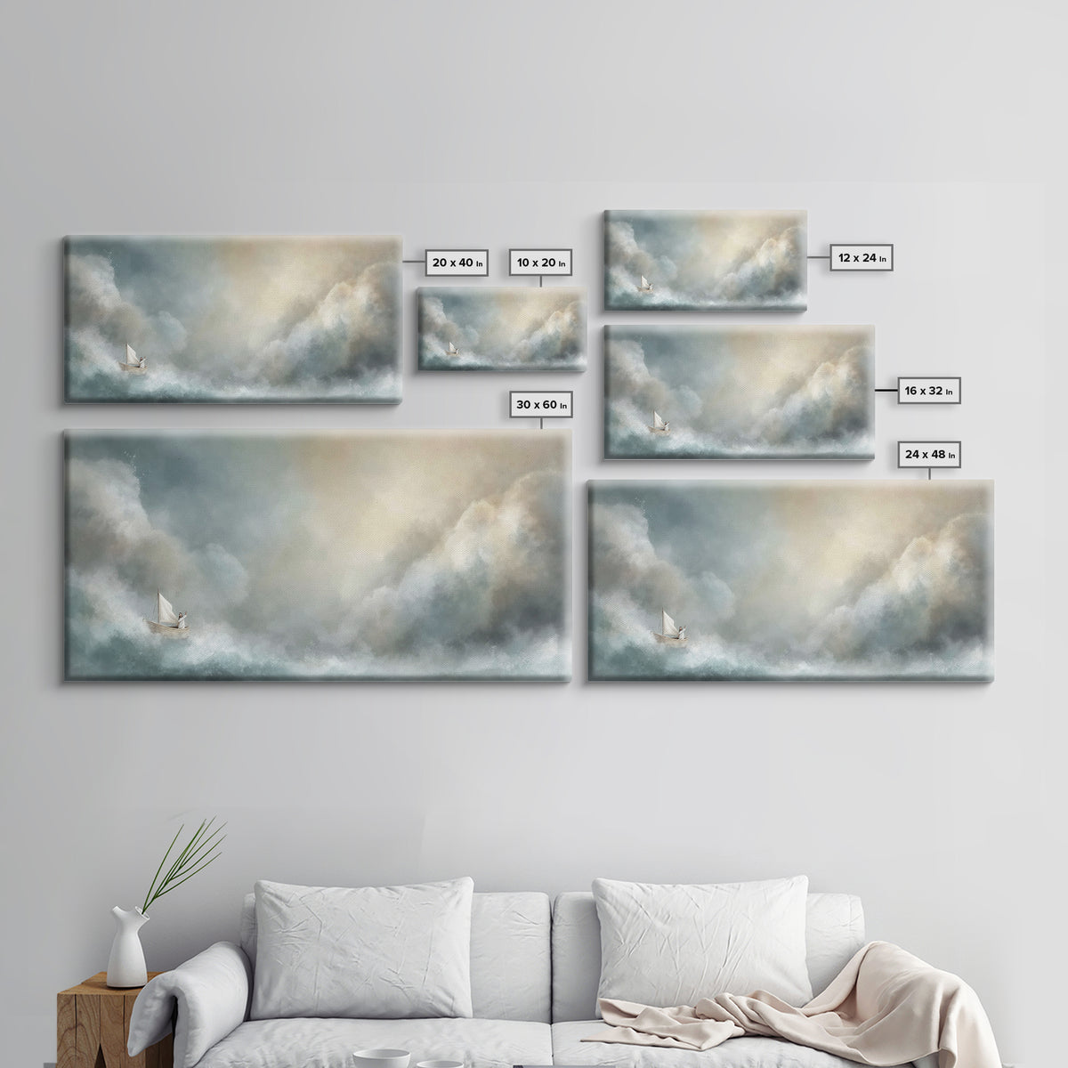 Light Of Rescue – Framed Canvas Print – Christian Wall Art – Jesus Painting – Large Christian Art – Modern Christian Painting – Christmas A