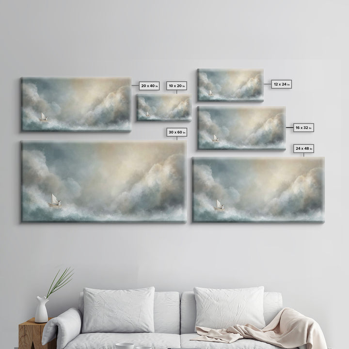 Light Of Rescue – Framed Canvas Print – Christian Wall Art – Jesus Painting – Large Christian Art – Modern Christian Painting – Christmas A