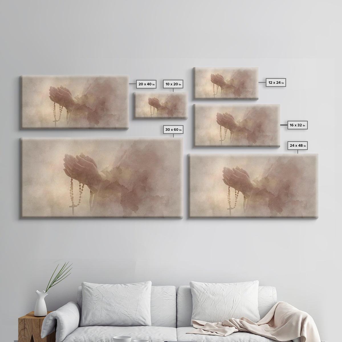 Sacred Reading – Framed Canvas Print – Christian Art Canvas – Christian Wall Art – Christian Christmas Art – Christian Decor – Modern Chris