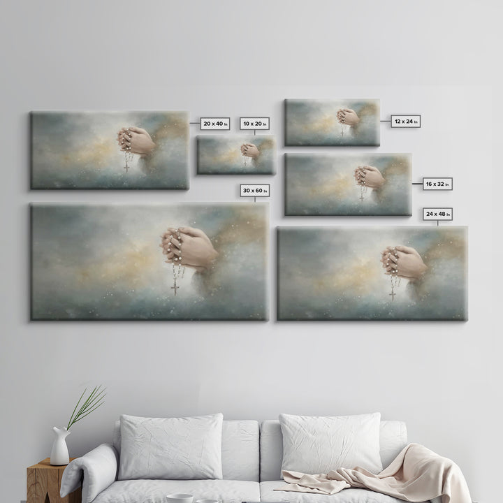 Prayerful Hands | Framed Canvas Print | Christian Wall Art | Christian Art Canvas | Christian Decor | Subtle Christian Art | Christian Art