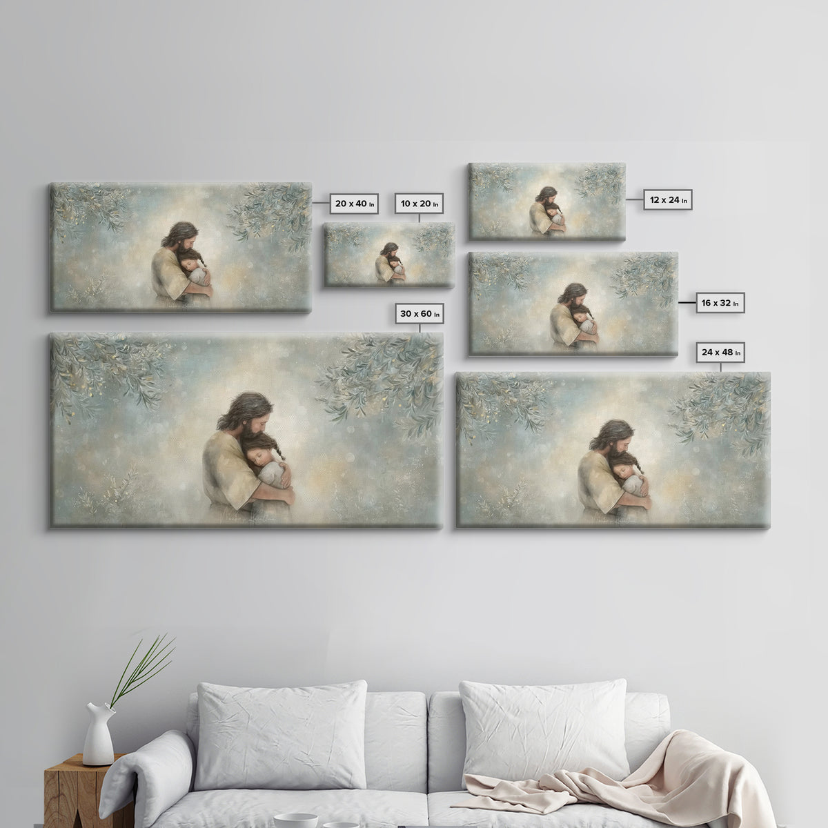 Olive Garden Peace | Framed Canvas Print | Christian Art Print | Jesus Painting Canvas | Christian Christmas Decor | Large Christian Art