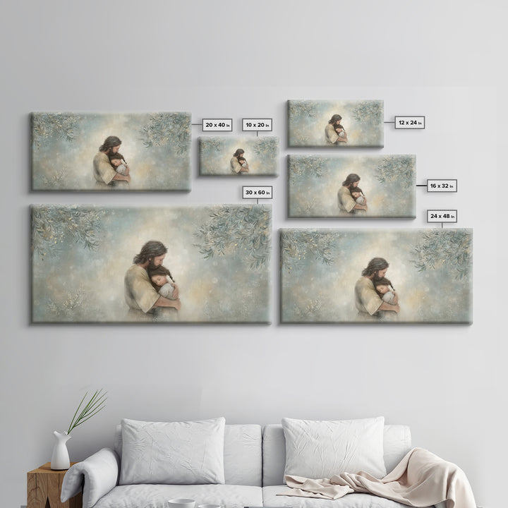 Olive Garden Peace | Framed Canvas Print | Christian Art Print | Jesus Painting Canvas | Christian Christmas Decor | Large Christian Art