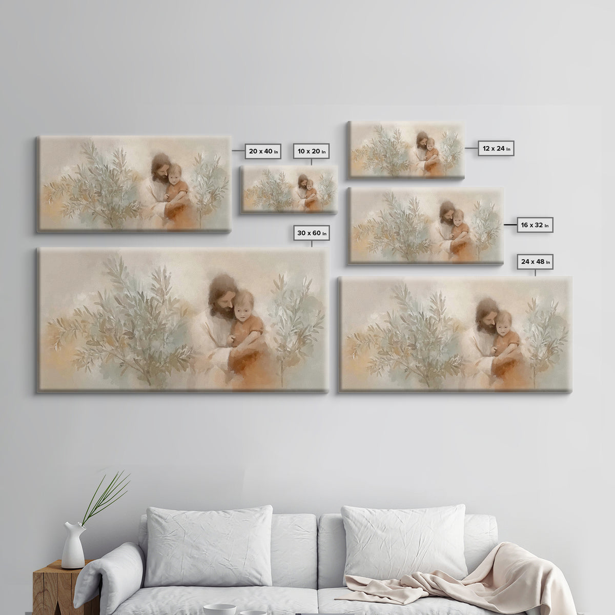 Child Of Light – Framed Canvas Print – Christian Wall Art – Jesus Christmas Art – Christian Art Work – Subtle Christian Paintings