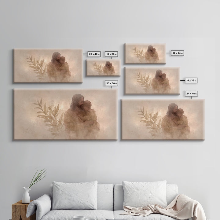 Tender Refuge, Framed Canvas Print, Jesus Canvas Art, Christian Art Canvas, Christian Gift Ideas, Moody Christian Art
