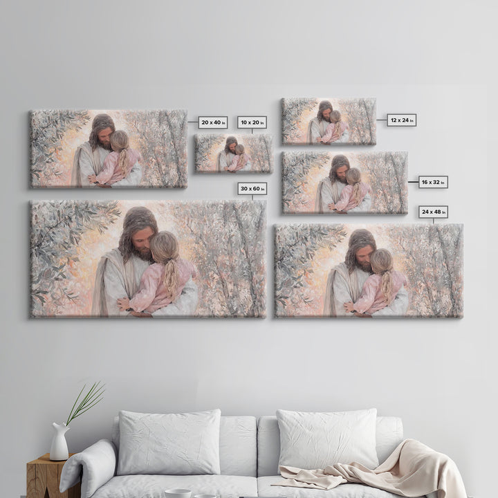 Garden Of Light – Framed Canvas Print – Jesus Painting – Christian Art Canvas – Christian Wall Art – Subtle Christian Art