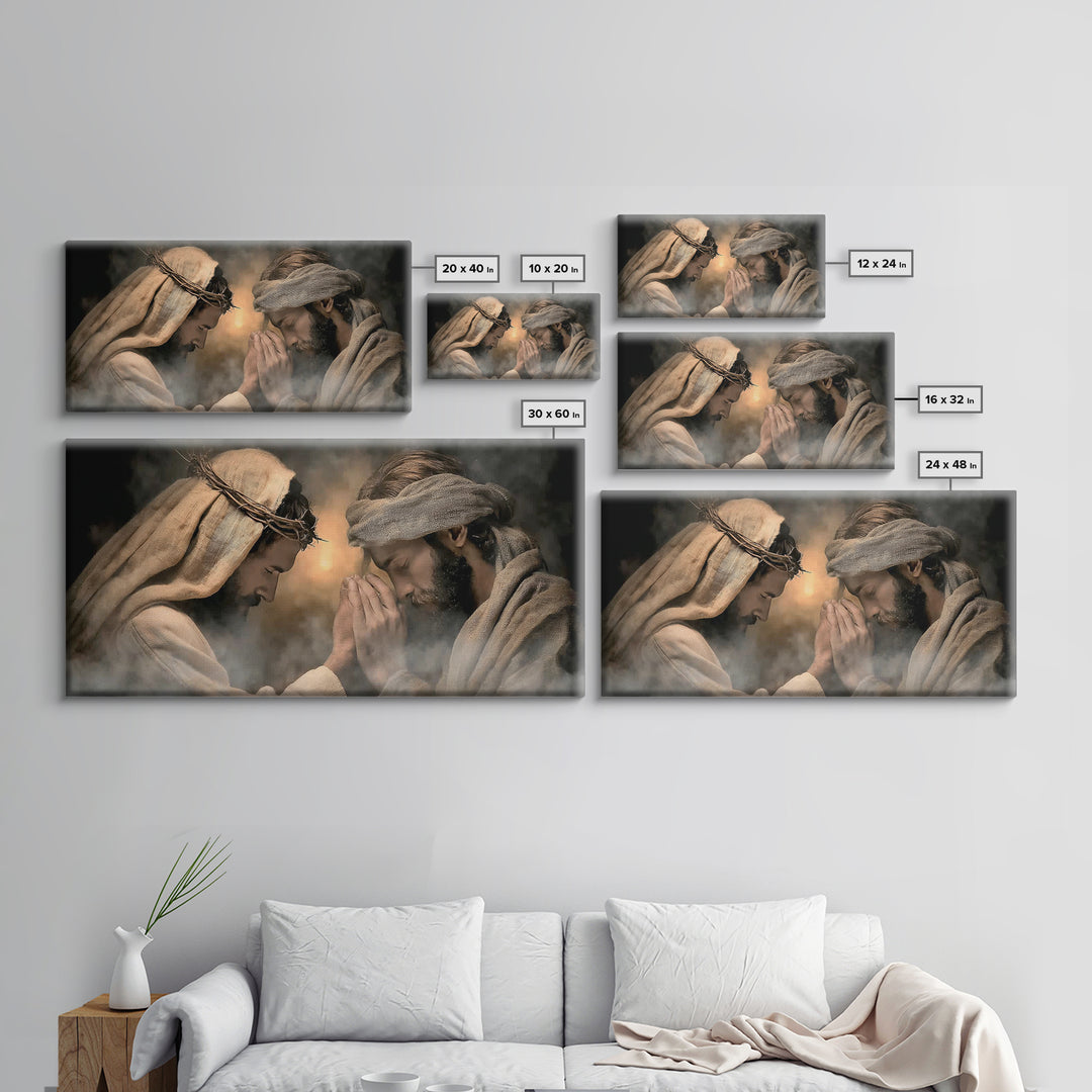 Crown of Mercy – Framed Canvas Print – Christian Wall Art – Jesus Painting – Christian Art Canvas – Christmas Art