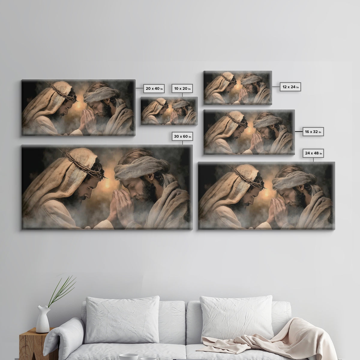 Crown of Mercy – Framed Canvas Print – Christian Wall Art – Jesus Painting – Christian Art Canvas – Christmas Art