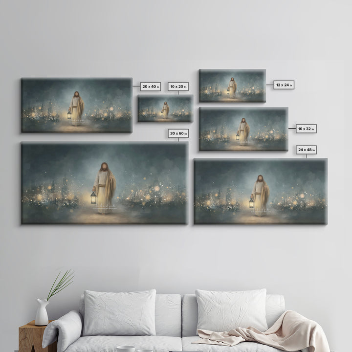 Light of Hope – Framed Canvas Print – Christian Wall Art – Christian Art Canvas – Jesus Painting – Christmas Art
