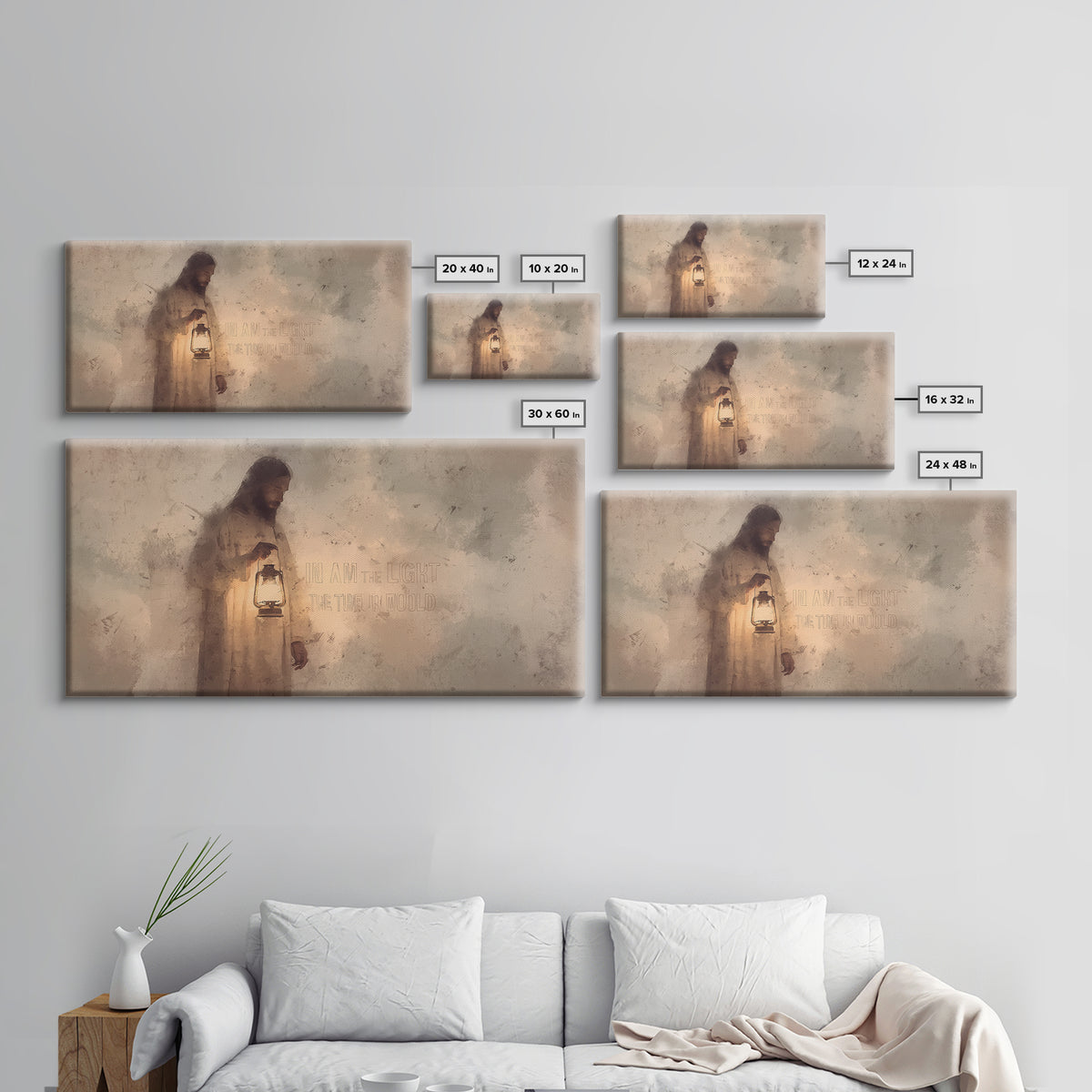 Everlasting Light – Framed Canvas Print – Christian Art Canvas – Jesus Painting – Christian Wall Art – Christmas Art