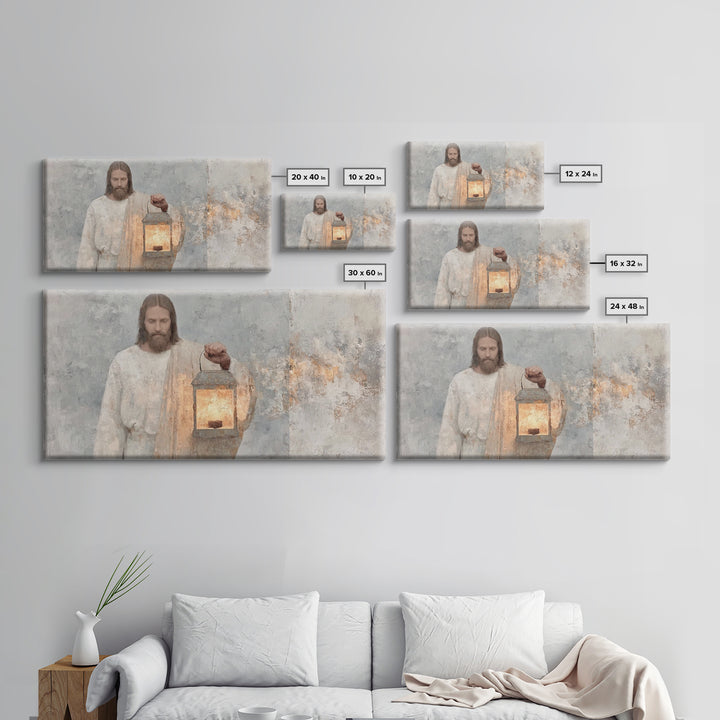 Silent Guiding Flame | Framed Canvas Print | Christian Art Canvas | Christian Wall Art | Jesus Painting | Christian Christmas