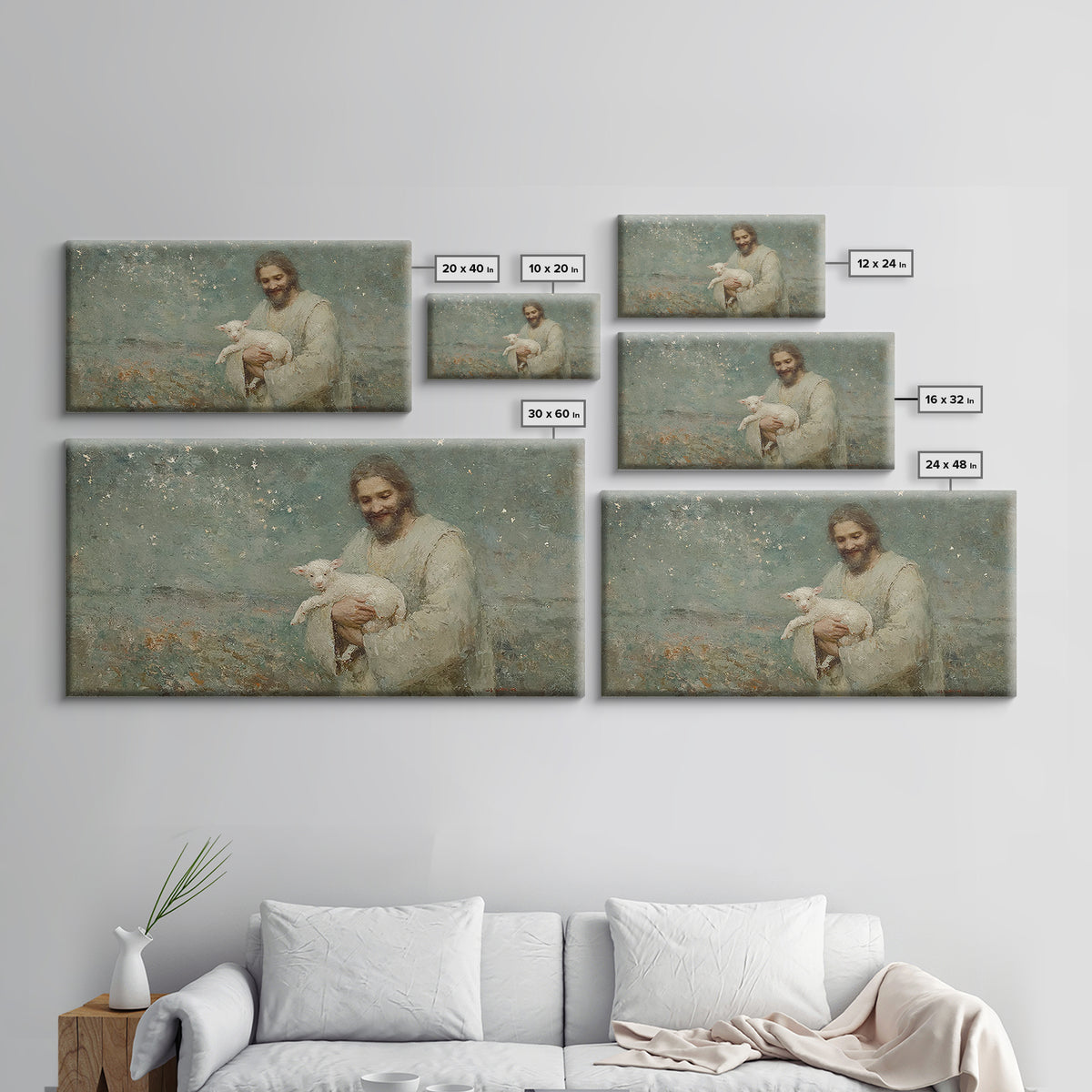 Starry Night Comfort | Framed Canvas Print | Christian Wall Art | Jesus Painting | Christian Art Canvas | Christian Christmas