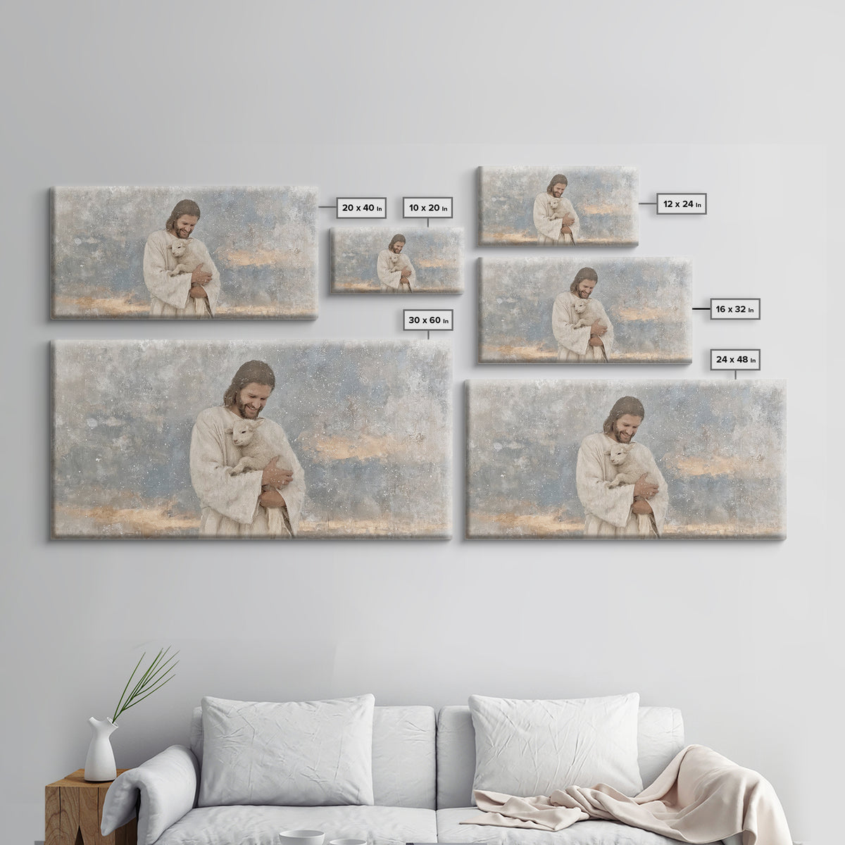 Snowfall Serenity – Framed Canvas Print – Christian Wall Art – Jesus Painting – Christian Art Canvas – Christian Christmas