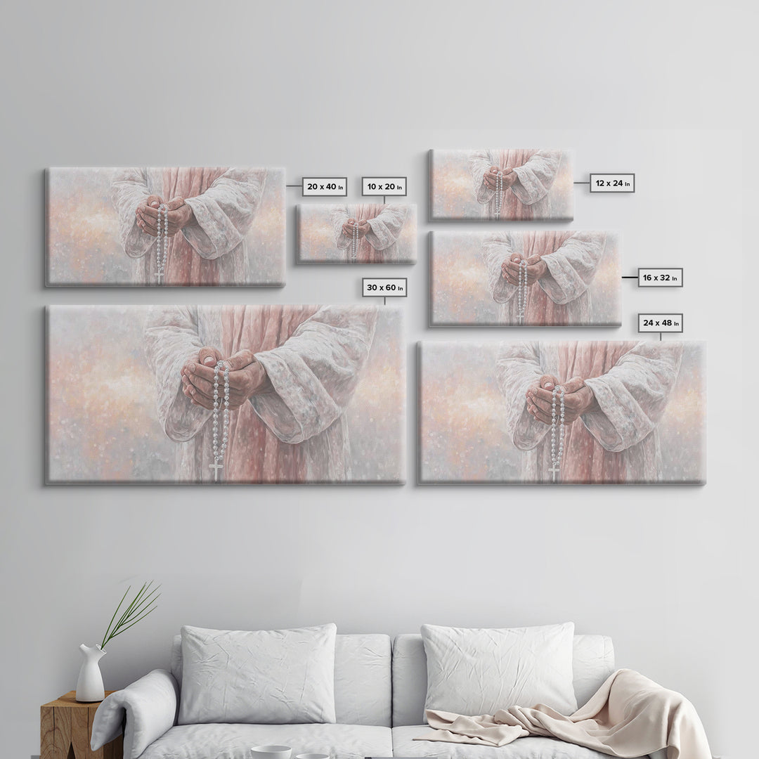 Merciful Hands | Framed Canvas Print | Christian Wall Art | Christian Art Canvas | Christian Decor | Christian Art Gift | Modern Christian
