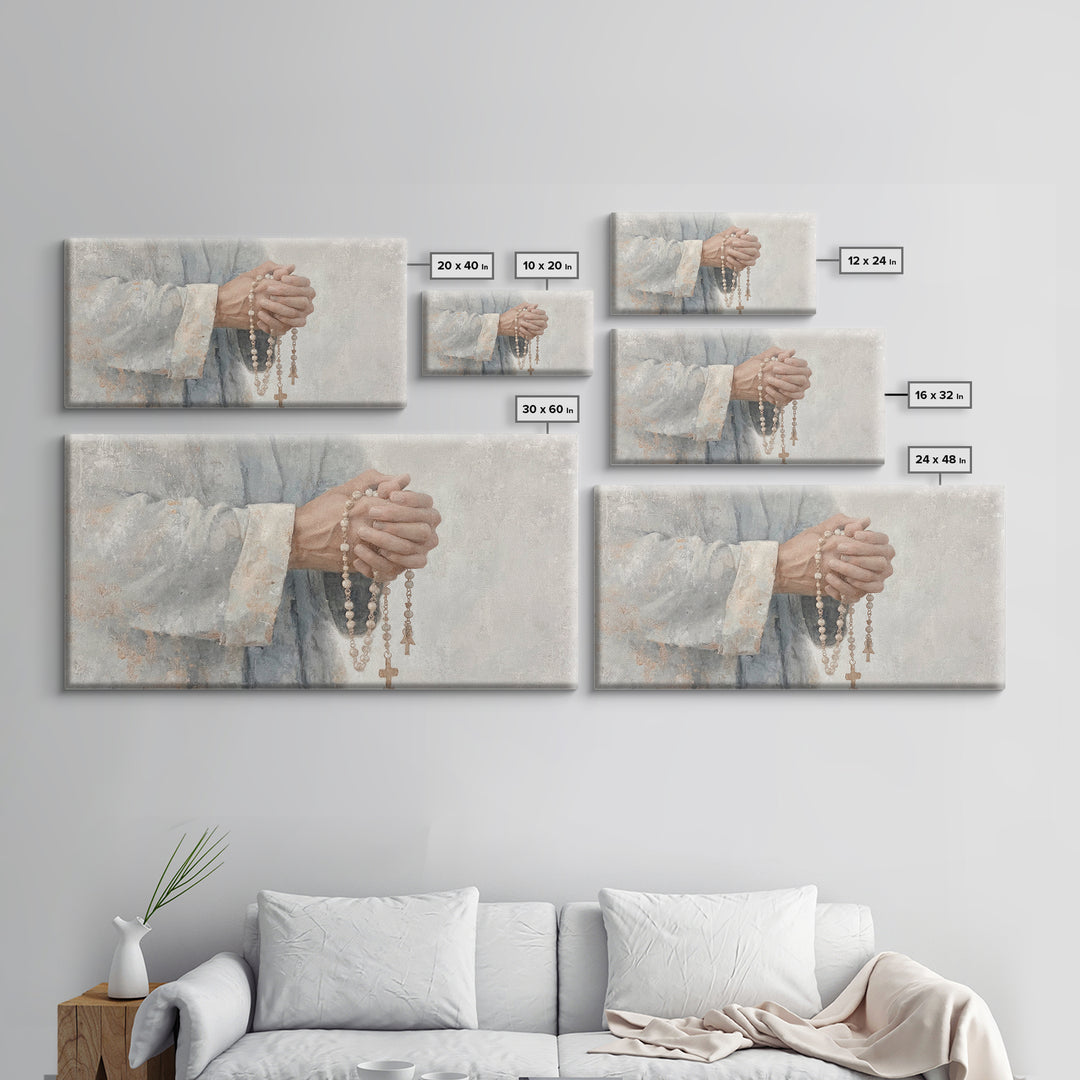 Hands Of Mercy – Framed Canvas Print – Christian Wall Art – Christian Art Canvas – Christian Decor – Modern Christian Art – Christian Art G