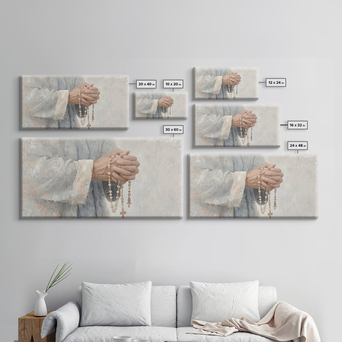 Hands Of Mercy – Framed Canvas Print – Christian Wall Art – Christian Art Canvas – Christian Decor – Modern Christian Art – Christian Art G