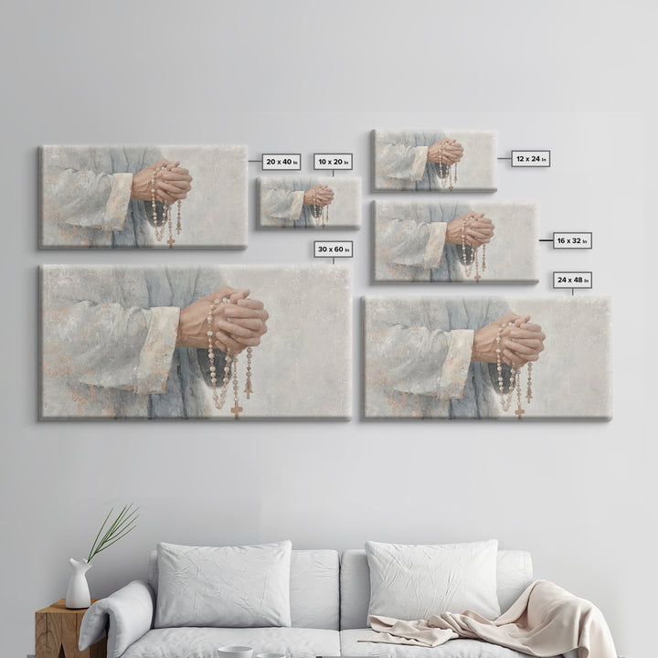 Hands Of Mercy – Framed Canvas Print – Christian Wall Art – Christian Art Canvas – Christian Decor – Modern Christian Art – Christian Art G