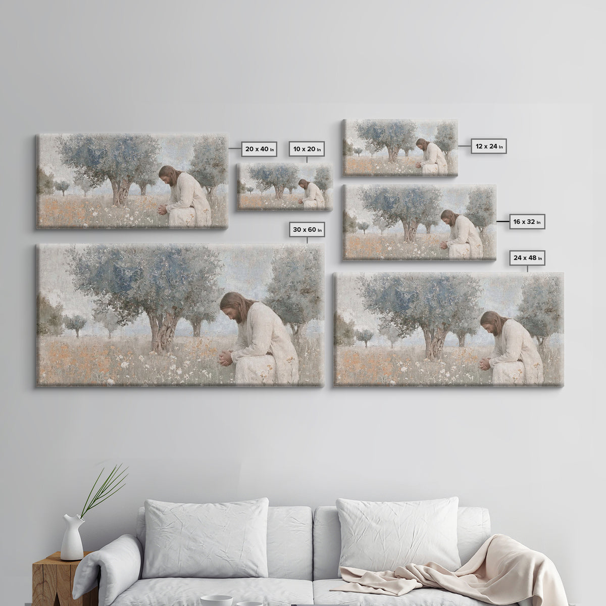Field Of Prayer – Framed Canvas Print – Christian Wall Art – Jesus Painting – Subtle Christian Art – Christian Art Canvas – Christian Gift